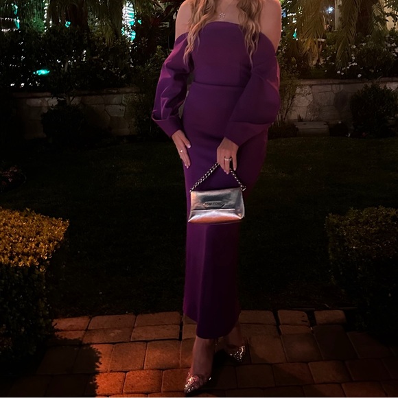 SOLACE London - Lotta Maxi Dress in Purple - Picture 2 of 2